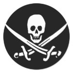 Pirate Skull and Swords stickers