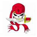 Pirate Skull Bandana Poster posters by Kevin_F_Wong Pirate Skull Bandana Poster posters