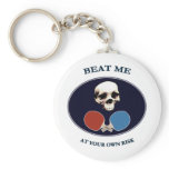 Pirate Skull Beat Me Ping Pong Keychains