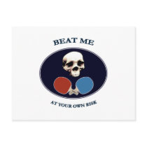 Pirate Skull Beat Me Ping Pong Postcards