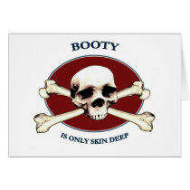 Pirate Skull Booty Skin Greeting Card