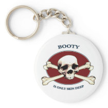 Pirate Skull Booty Skin Key Chains