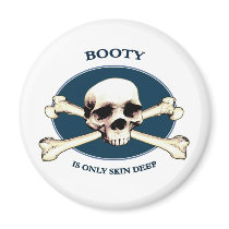 Pirate Skull Booty Skin Magnets