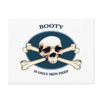 Pirate Skull Booty Skin Post Card