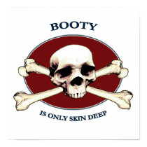 Pirate Skull Booty Skin Poster