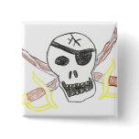 Pirate Skull by Flash Allen Pin