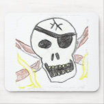 Pirate Skull by Flash Allen Mouse Pads