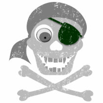 Pirate Skull & Crossbones 2-Side Kids' Dark Shirts