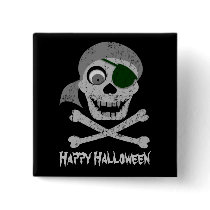 Pirate Skull & Crossbones Buttons
