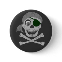 Pirate Skull & Crossbones Buttons