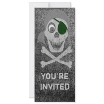 Pirate Skull & Crossbones Invitation