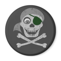 Pirate Skull & Crossbones Magnets