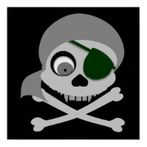 Pirate Skull & Crossbones Poster
