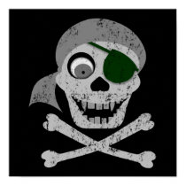 Pirate Skull & Crossbones Poster