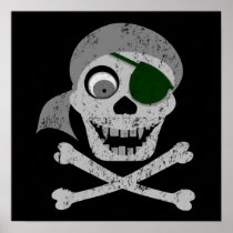 Pirate Skull & Crossbones Poster