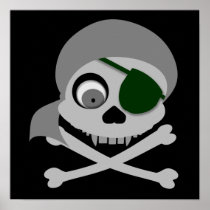 Pirate Skull & Crossbones Poster