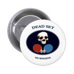 Pirate Skull Dead Ping Pong Pinback Buttons