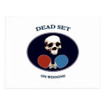 Pirate Skull Dead Ping Pong Post Card