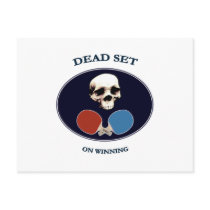 Pirate Skull Dead Ping Pong Post Card