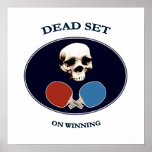 Pirate Skull Dead Ping Pong Posters