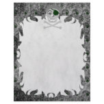 Pirate Skull Distressed Flame Letterhead