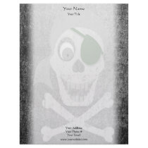 Pirate Skull Distressed Letterhead