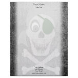Pirate Skull Distressed Letterhead