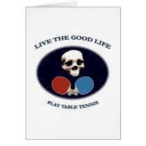 Pirate Skull Good Life Table Tennis Card