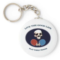 Pirate Skull Good Life Table Tennis Key Chains