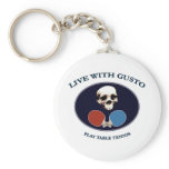 Pirate Skull Gusto Table Tennis Key Chains