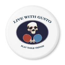 Pirate Skull Gusto Table Tennis Magnet