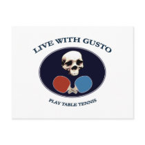 Pirate Skull Gusto Table Tennis Postcards