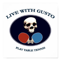 Pirate Skull Gusto Table Tennis Posters