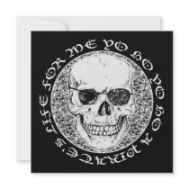 pirate skull personalized invitation