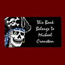 Pirate Skull Label labels