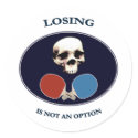 Pirate Skull Option Ping Pong Round Stickers