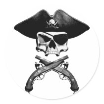 Pirate Skull stickers