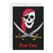 Pirate Skull & Swords Party Invite