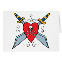 Pirate Skull Tattoo Cards