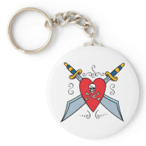 Pirate Skull Tattoo Key Chains