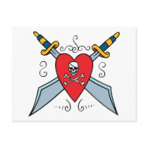 Pirate Skull Tattoo Post Cards