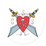 Pirate Skull Tattoo Stickers