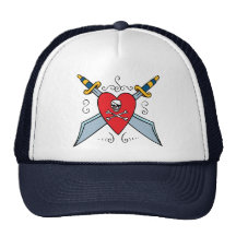 Pirate Skull Tattoo Trucker Hats