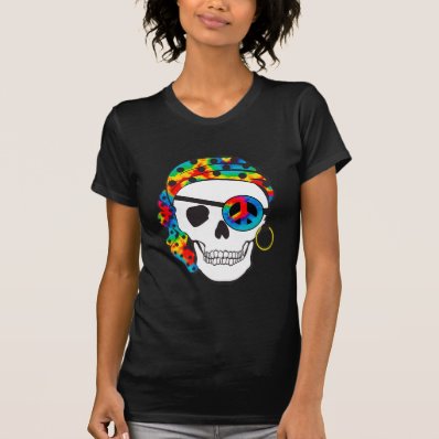 Pirate Skull Tie Dye Dark Tee