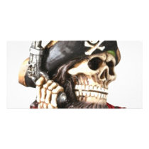 Pirate Skull w/ Pistol Customized Photo Card