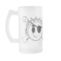 Pirate Smiley Cross Bones Mug