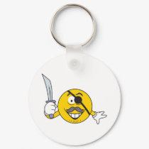 Pirate Smiley Face keychains