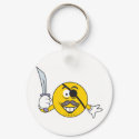 Pirate Smiley keychains by piratetshirt Pirate Smiley keychains