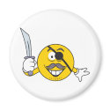 Pirate Smiley magnets by piratetshirt Pirate Smiley magnets