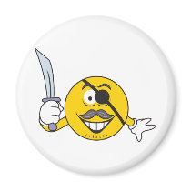 Pirate Smiley magnets